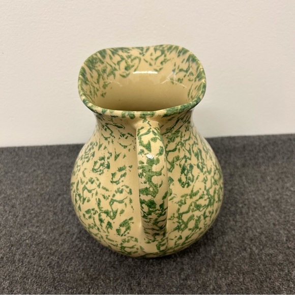 Vintage Robinson Ransbottom Spongeware Pottery Pitcher Jug - Picture 12 of 13